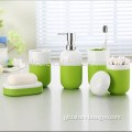 Ceramic Bathroom Accessory Set with silicone sleeve for easy grip